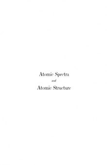 Atomic spectra and atomic structure