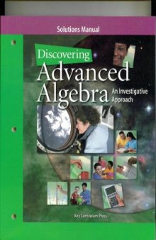 Discovering Advanced Algebra - Investigative Approach