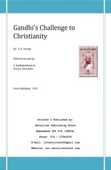 Gandhi's challenge to Christianity