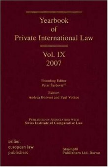 Yearbook of Private International Law: Volume IX, 2007