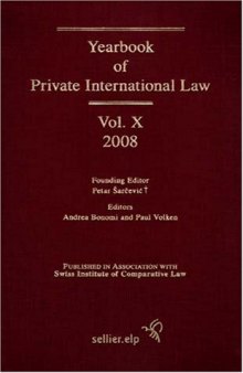 Yearbook of Private International Law: Volume X, 2008