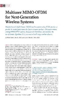 Proceedings of the IEEE. Vol. 95. No. 7. Pp. 1430–1469 [Article] Multiuser MIMO-OFDM for Next-Generation Wireless Systems-Proceedings of IEEE