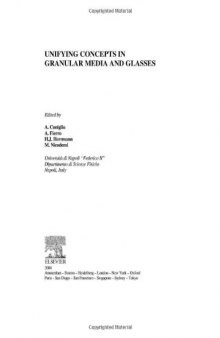 Unifying Concepts in Granular Media and Glasses: From the Statistical Mechanics of Granular Media to the Theory of Jamming