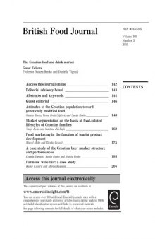 British Food Journal - Vol. 105 No. 3 2003: The Croatian food and drink market