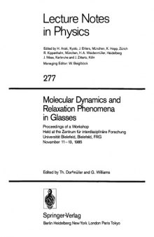 Molecular dynamics and relaxation phenomena in glasses