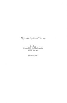 Algebraic Systems Theory + addenda and corrections [Lecture notes]