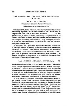 New Measurements of the Vapor Pressure of Mercury (1919)(en)(5s)