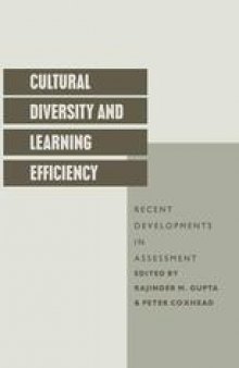 Cultural Diversity and Learning Efficiency: Recent Developments in Assessment