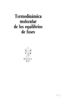 Termodinámica molecular de los equilibrios de fases