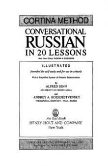 Conversational Russian  In 20 Lessons