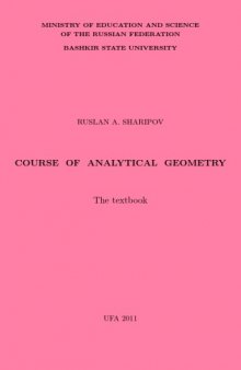 Course of Analytical Geometry