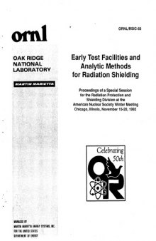 Early Test Facilities, Analytical Methods for Radiation Shielding