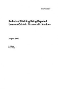 Radiation Shielding Using DUO2 in Nonmetallic Matrices
