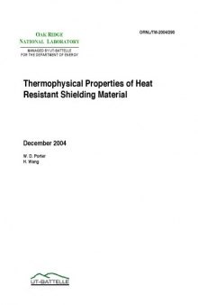 Thermophysical Properties of Heat Resistant Shielding Material