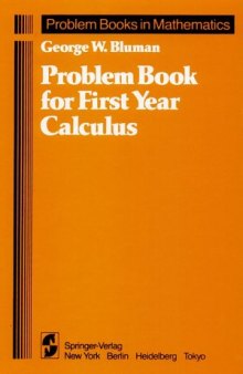 Problem book for first year calculus