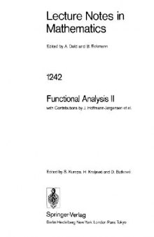 Functional Analysis II