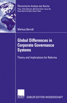 Global Differences in Corporate Governance Systems: Theory and Implications for Reforms