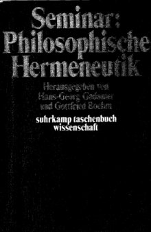 Seminar: Philosophische Hermeneutik (suhrkamp taschenbuch wissenschaft