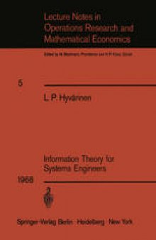 Information Theory for Systems Engineers