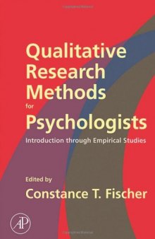 Qualitative research methods in psychologists : introdution to empirical studies