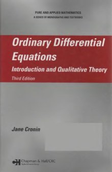 Ordinary differential equations. Introduction and qualitative theory