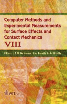 Computer Methods and Experimental Measurements for Surface Effects and Contact Mechanics  