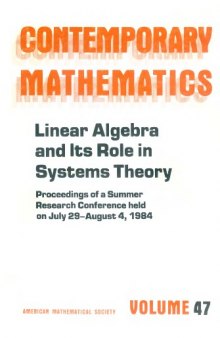 Linear algebra and its role in systems theory