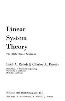 Linear system theory: the state space approach