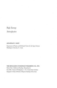High Energy Astrophysics (Frontiers in Physics)