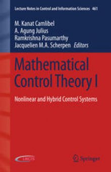 Mathematical Control Theory I: Nonlinear and Hybrid Control Systems