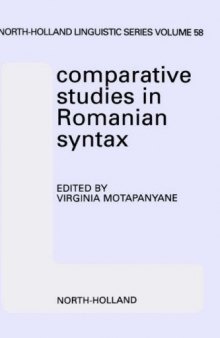 Comparative Studies in Romanian Syntax