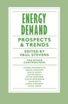 Energy Demand: Prospects and Trends