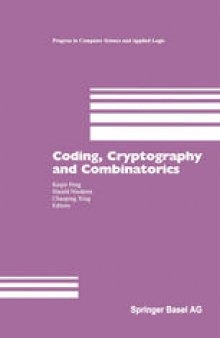 Coding, Cryptography and Combinatorics