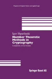 Number Theoretic Methods in Cryptography: Complexity lower bounds