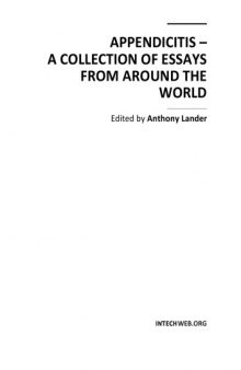 Appendicitis - A Coll. of Essays From Around the World