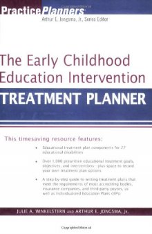 The Early Childhood Education Intervention Treatment Planner (Practice Planners)