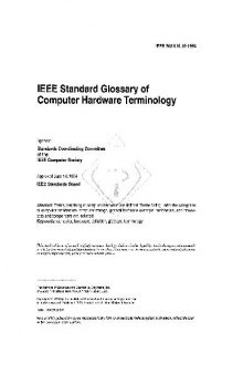 IEEE Standard Glossary of Computer Hardware Terminology 