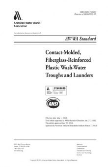 Contact-molded, fiberglass-reinforced plastic wash-water troughs and launders