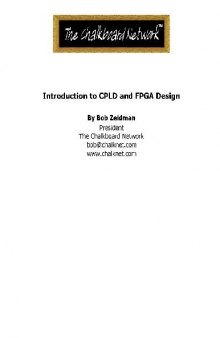 Introduction to CPLD and FPGA Design