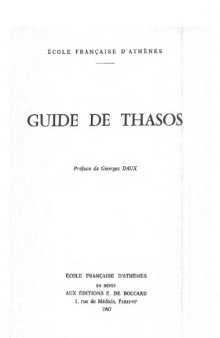 Guide de Thasos 