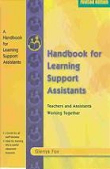 A handbook for learning support assistants : teachers and assistants working together