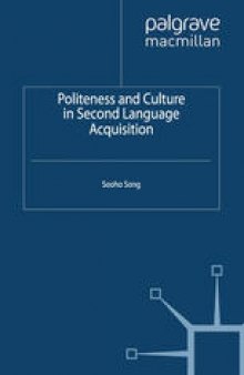 Politeness and Culture in Second Language Acquisition
