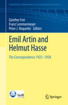 Emil Artin and Helmut Hasse: The Correspondence 1923-1958