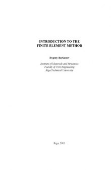 Introduction to the finite element method