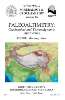 Paleoaltimetry: Geochemical and Thermodynamic Approaches