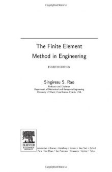 The Finite Element Method in Engineering, Fourth Edition