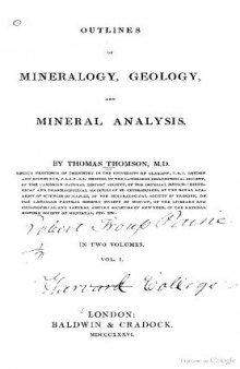 Outlines of Mineralogy, Geology and Mineralogical Analysis