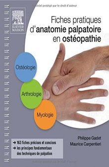 Fiches pratiques d'anatomie palpatoire en ostéopathie