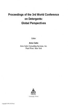 Proceedings of the 3rd World Conference on Detergents: Global Perspectives