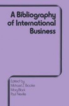 International Business Bibliography